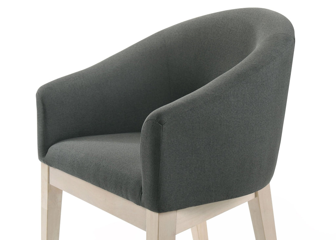 Neroli Gray Fabric Barrel Accent Chair - Set of 2 Chair Set modern furniture Contempo Furniture