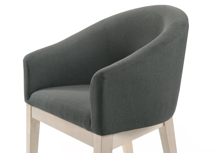 Neroli Gray Fabric Barrel Accent Chair - Set of 2 Chair Set modern furniture Contempo Furniture