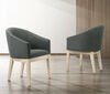 Neroli Gray Fabric Barrel Accent Chair - Set of 2 Chair Set modern furniture Contempo Furniture