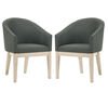 Neroli Gray Fabric Barrel Accent Chair - Set of 2 Chair Set modern furniture Contempo Furniture