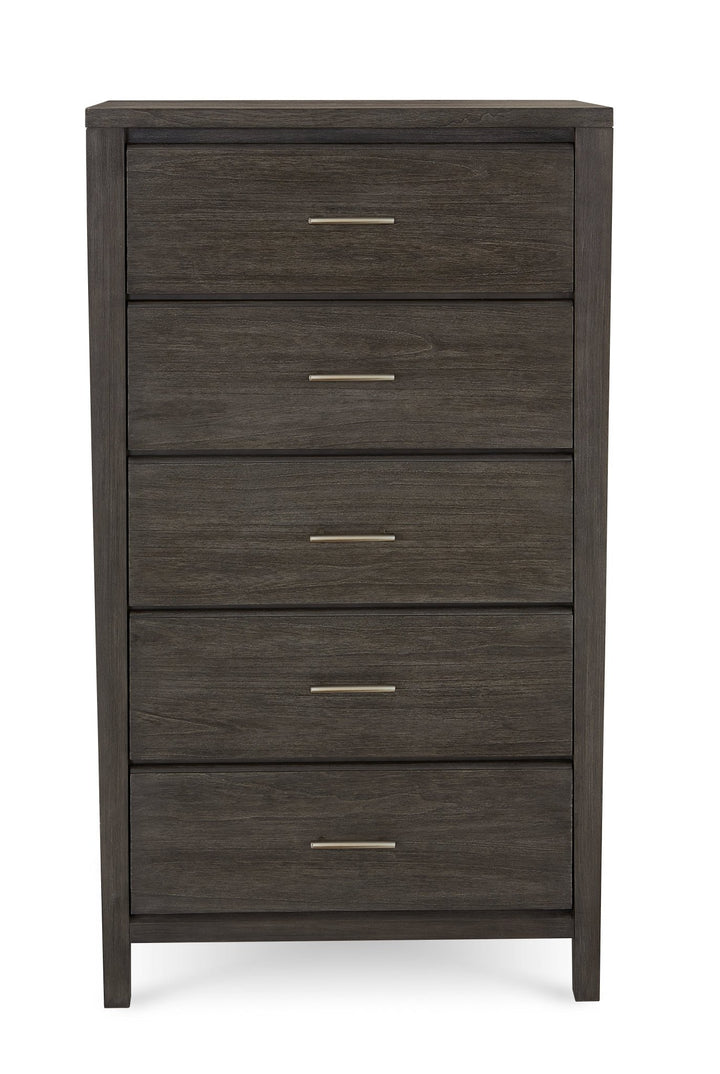 Nevis Five Drawer Chest in Sharkskin Chest modern furniture Contempo Furniture