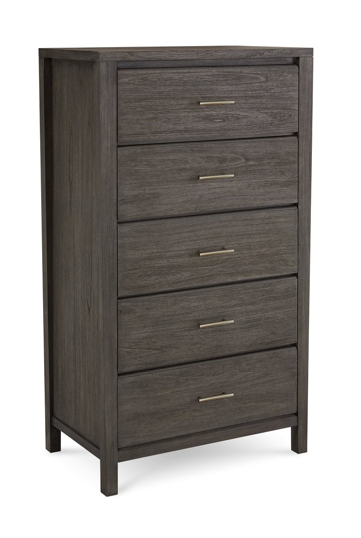 Nevis Five Drawer Chest in Sharkskin Chest modern furniture Contempo Furniture