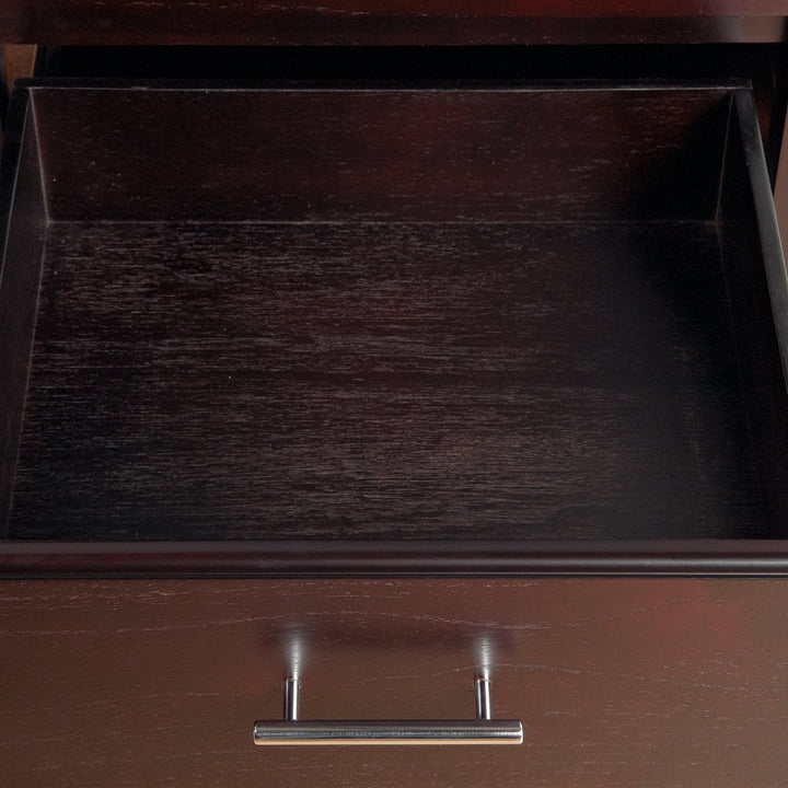 Nevis One Drawer Nightstand in Espresso Nightstand modern furniture Contempo Furniture