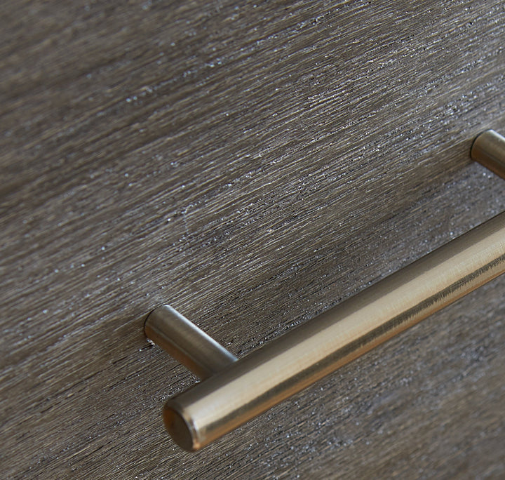 Nevis One Drawer Nightstand in Sharkskin Nightstand modern furniture Contempo Furniture