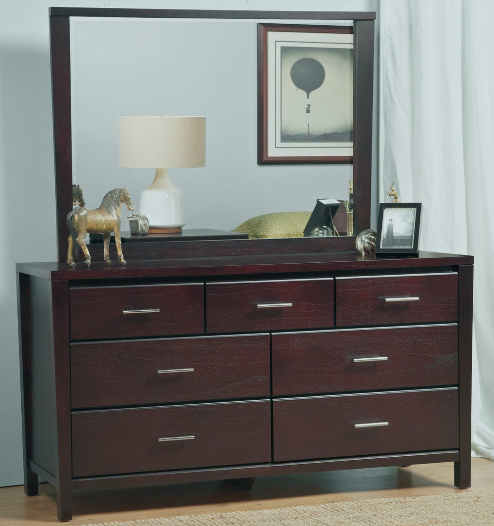 Nevis Seven Drawer Dresser in Espresso Dresser modern furniture Contempo Furniture