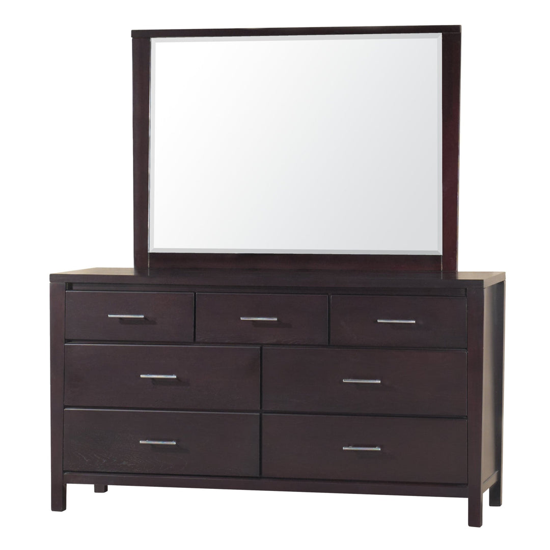 Nevis Seven Drawer Dresser in Espresso Dresser modern furniture Contempo Furniture