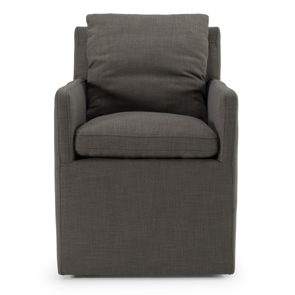 Newcastle - Modern Grey Fabric Dining Chair - View 3