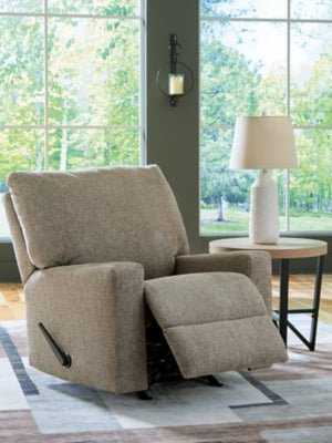 Newellen Recliner - Beige Rocker Chair modern furniture Contempo Furniture