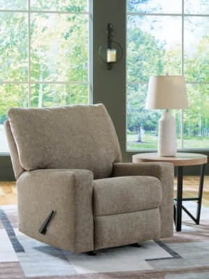Newellen Recliner - Beige Rocker Chair modern furniture Contempo Furniture