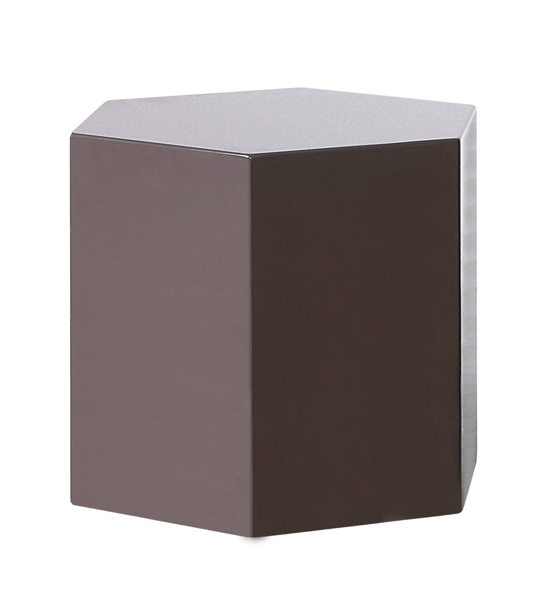 Newmont  Modern Medium Light Grey High Gloss End Table