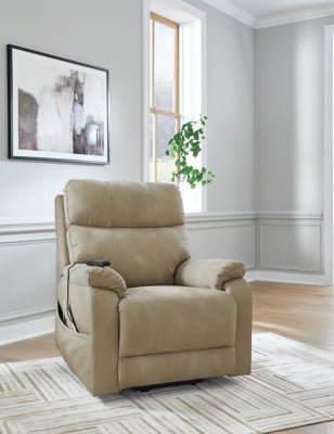 Next - Gen Durapella Power Lift Recliner - Beige Power Lift Recliner modern furniture Contempo Furniture