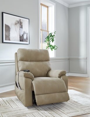 Next - Gen Durapella Power Lift Recliner - Beige Power Lift Recliner modern furniture Contempo Furniture