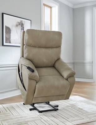 Next - Gen Durapella Power Lift Recliner - Beige Power Lift Recliner modern furniture Contempo Furniture