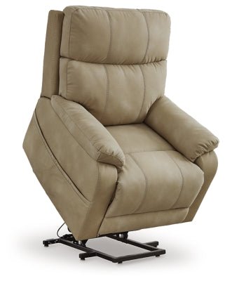Next - Gen Durapella Power Lift Recliner - Beige Power Lift Recliner modern furniture Contempo Furniture