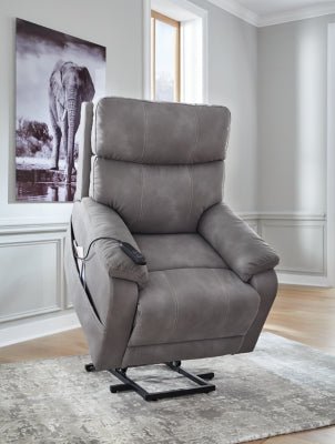 Next - Gen Durapella Power Lift Recliner - Dark Gray Power Lift Recliner modern furniture Contempo Furniture