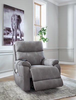 Next - Gen Durapella Power Lift Recliner - Dark Gray Power Lift Recliner modern furniture Contempo Furniture