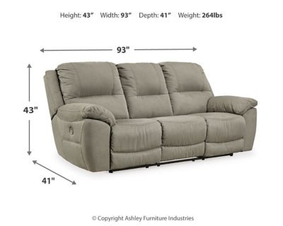 Next - Gen Gaucho Power Reclining Sofa - Beige Reclining Sofa modern furniture Contempo Furniture