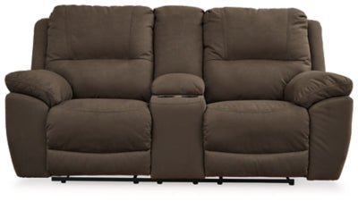 Next - Gen Gaucho Reclining Loveseat with Console - Dark Brown Reclining Loveseat modern furniture Contempo Furniture