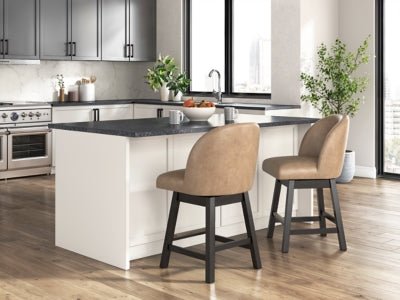Neymorton Counter Height Barstool - Light Brown Stool Set modern furniture Contempo Furniture