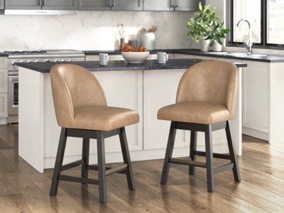Neymorton Counter Height Barstool - Light Brown Stool Set modern furniture Contempo Furniture