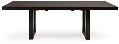 Neymorton Dining Extension Table - Dark Brown Dining Table with Extensions modern furniture Contempo Furniture