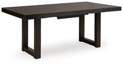 Neymorton Dining Extension Table - Dark Brown Dining Table with Extensions modern furniture Contempo Furniture