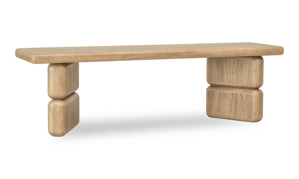 Nia Acacia Wood Dining Bench in Lioness Benches modern furniture Contempo Furniture