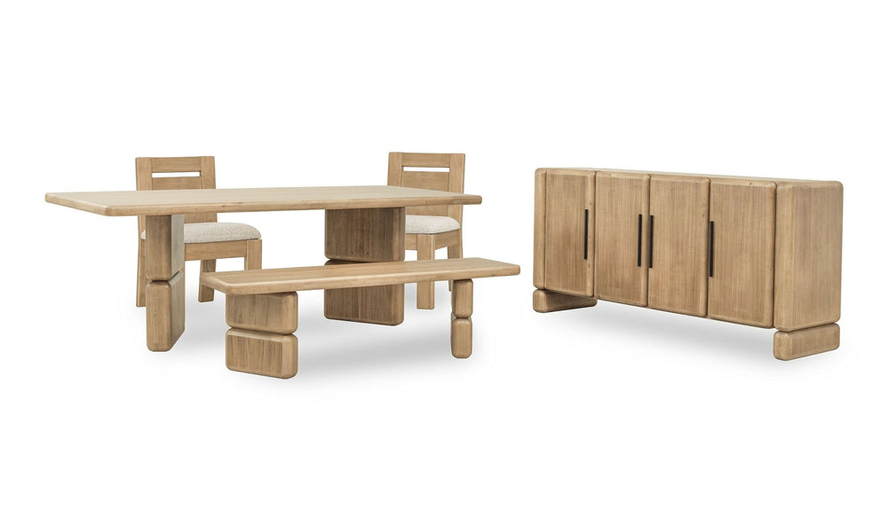 Nia Acacia Wood Dining Bench in Lioness Benches modern furniture Contempo Furniture