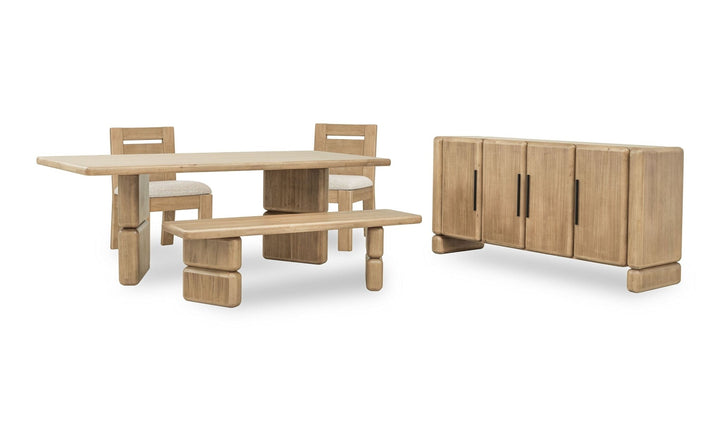 Nia Acacia Wood Dining Bench in Lioness Benches modern furniture Contempo Furniture