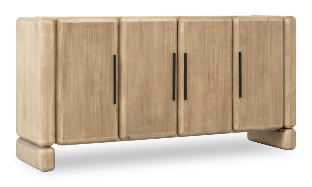 Nia Four Door Acacia Wood Sideboard in Lioness Sideboard modern furniture Contempo Furniture