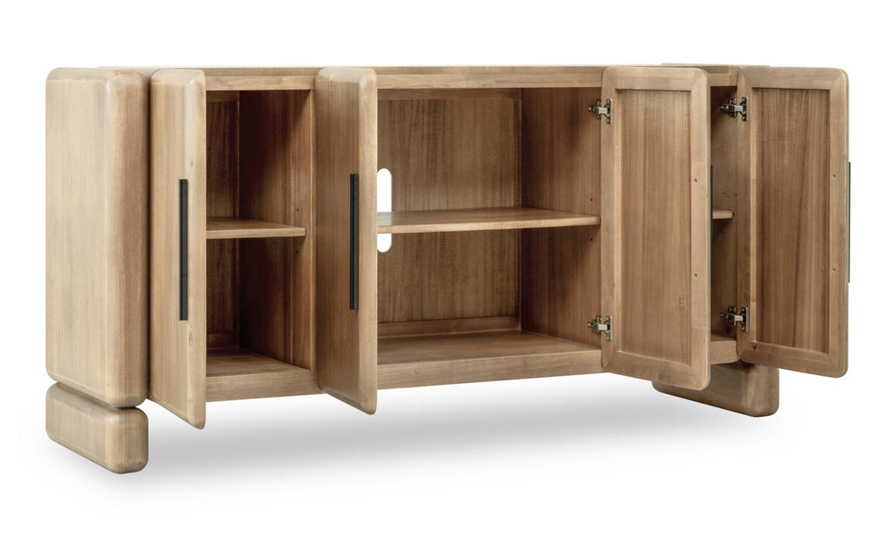 Nia Four Door Acacia Wood Sideboard in Lioness Sideboard modern furniture Contempo Furniture