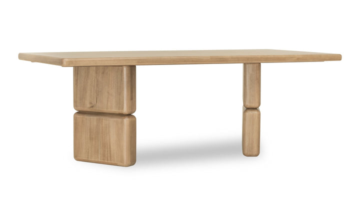 Nia Rectangular Acacia Wood Dining Table in Lioness Table modern furniture Contempo Furniture