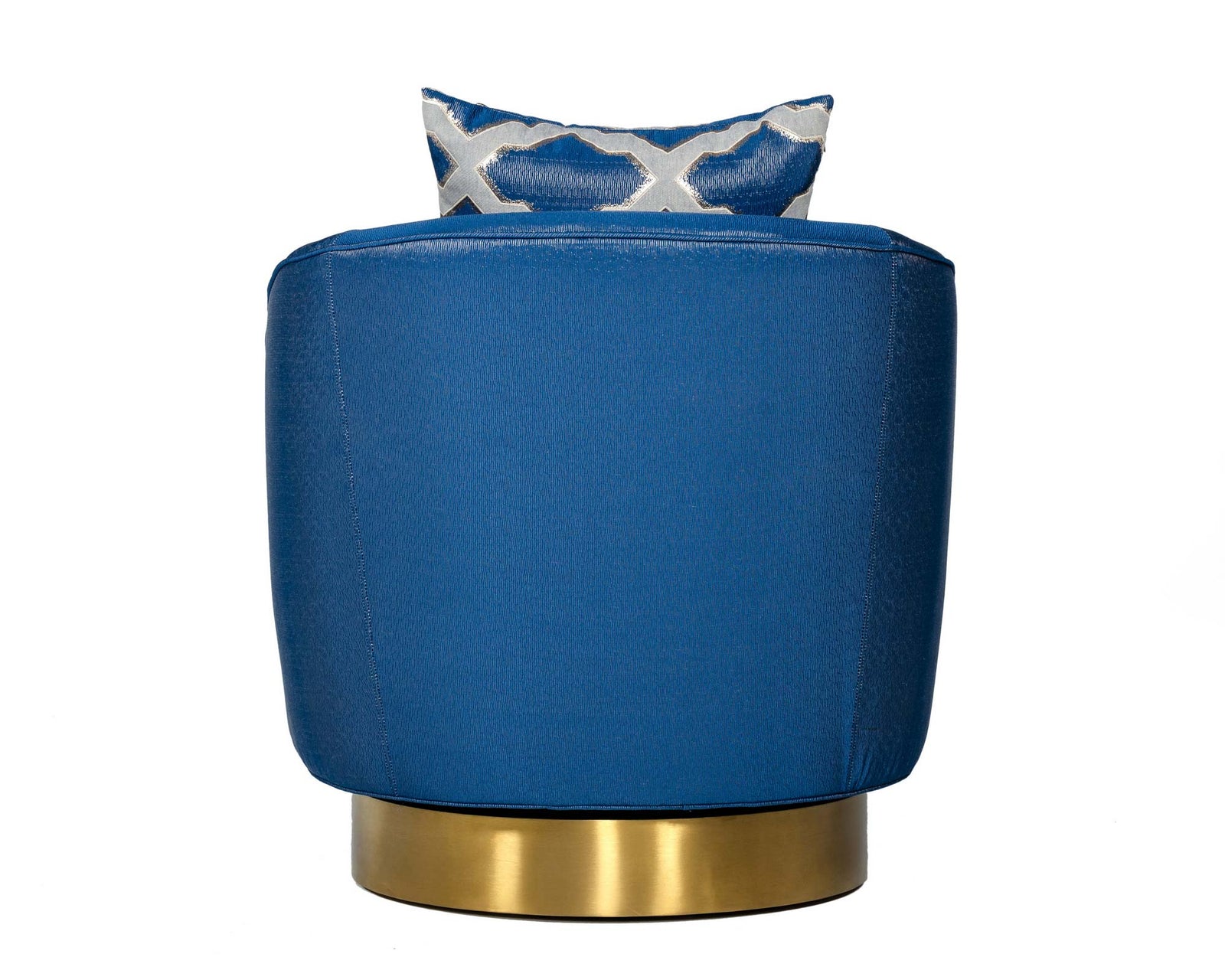 Niagra - Glam Blue and Gold Fabric Accent Chair