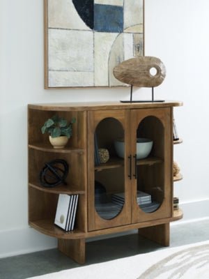 Niall Accent Cabinet - Light Brown Accent Cabinet modern furniture Contempo Furniture