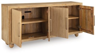 Niam Accent Cabinet - Light Brown Accent Cabinet modern furniture Contempo Furniture