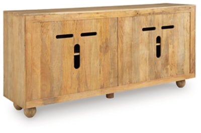Niam Accent Cabinet - Light Brown Accent Cabinet modern furniture Contempo Furniture