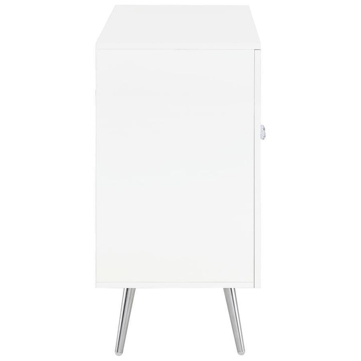 Nieta - 2 Door Engineered Wood Accent Cabinet - White High Gloss Accent Cabinet modern furniture Contempo Furniture