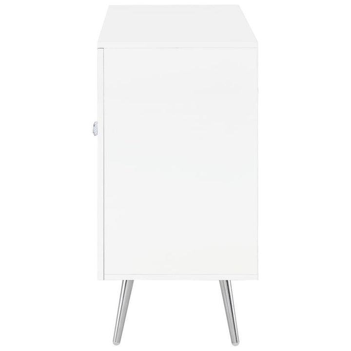Nieta - 2 Door Engineered Wood Accent Cabinet - White High Gloss Accent Cabinet modern furniture Contempo Furniture