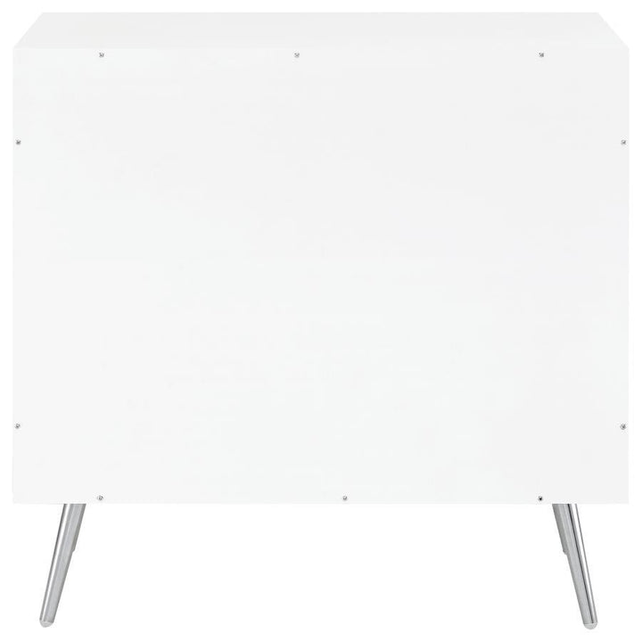 Nieta - 2 Door Engineered Wood Accent Cabinet - White High Gloss Accent Cabinet modern furniture Contempo Furniture