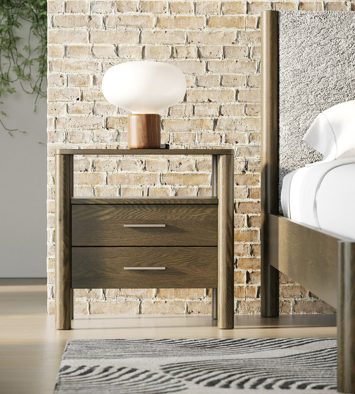 Carolina - Modern Wenge Nightstand - View 2
