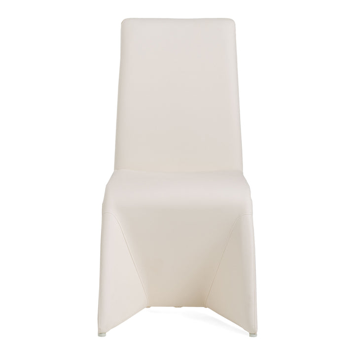 Nisse - Contemporary White Leatherette Dining Chair (Set of 2)