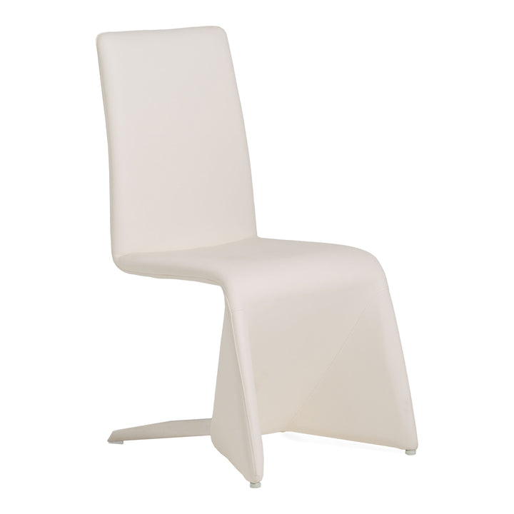 Nisse - Contemporary White Leatherette Dining Chair (Set of 2)