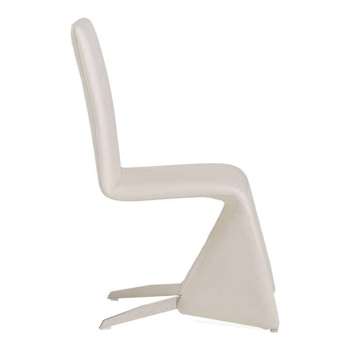 Nisse - Contemporary White Leatherette Dining Chair (Set of 2)