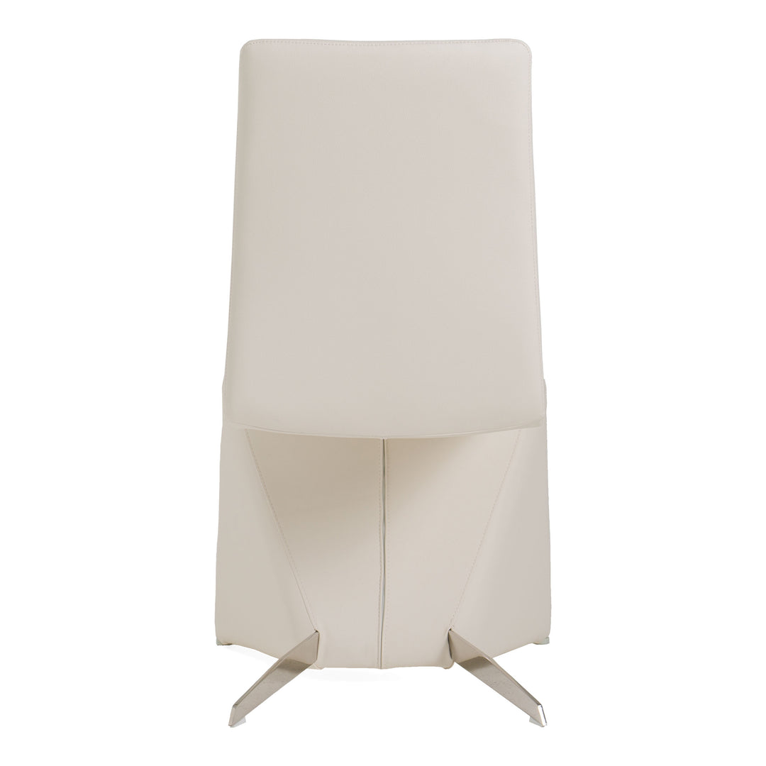 Nisse - Contemporary White Leatherette Dining Chair (Set of 2)