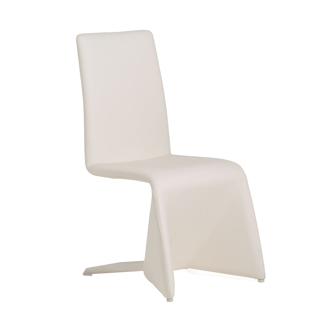 Nisse - Contemporary White Leatherette Dining Chair (Set of 2)