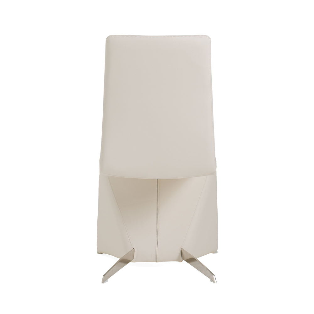 Nisse - Contemporary White Leatherette Dining Chair (Set of 2) - View 6
