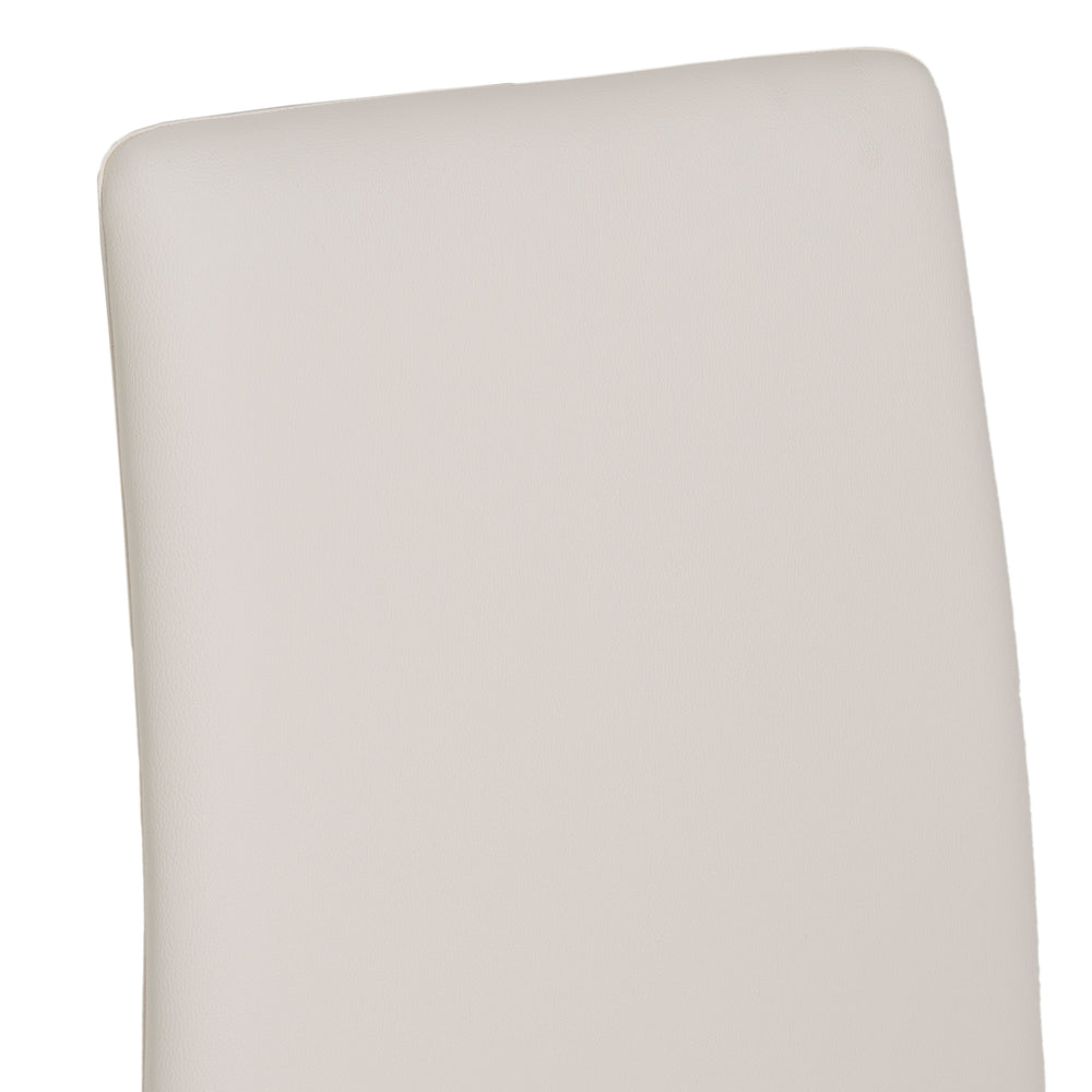 Nisse - Contemporary White Leatherette Dining Chair (Set of 2) - View 7