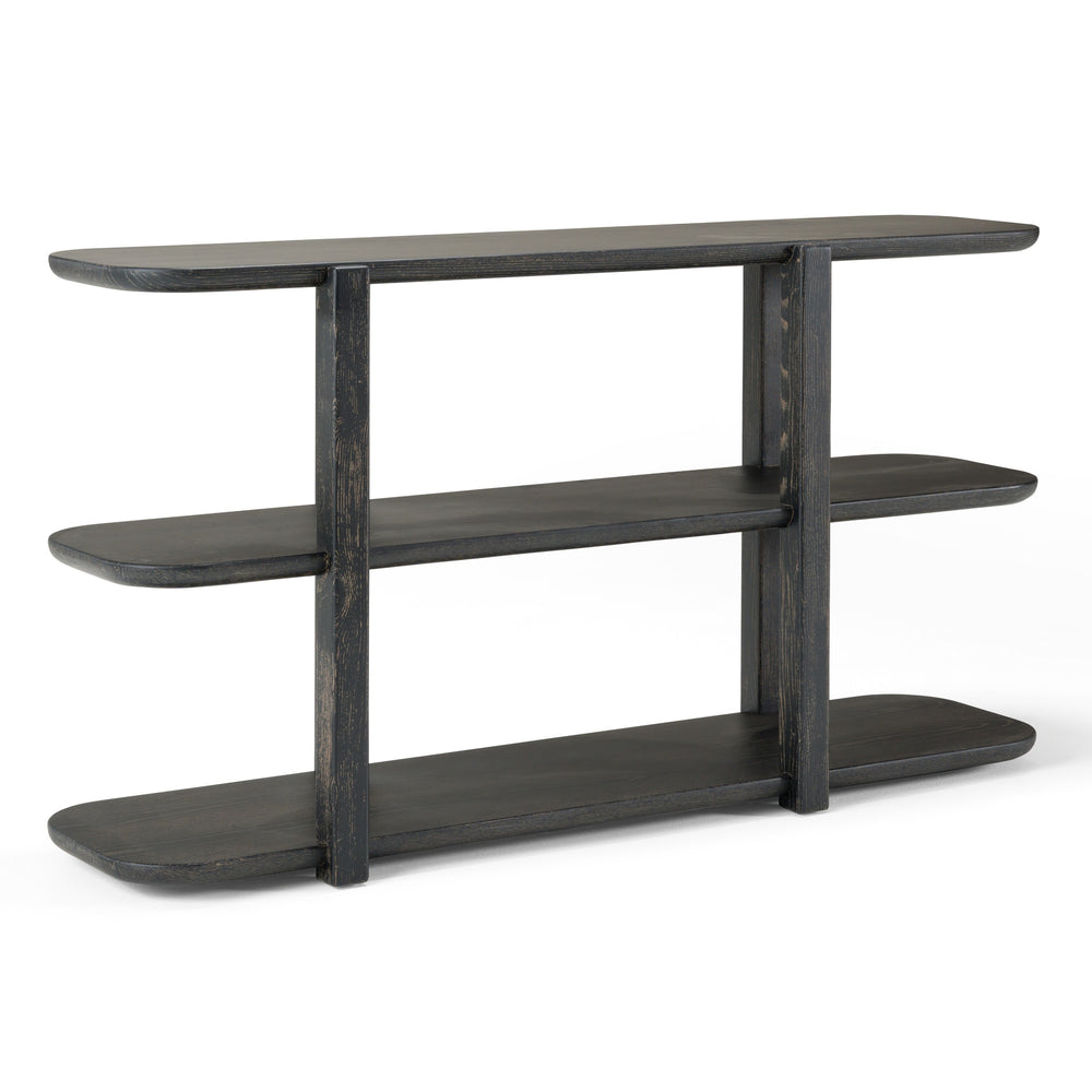Noah - Modern Dark Brown Bookshelf - View 3