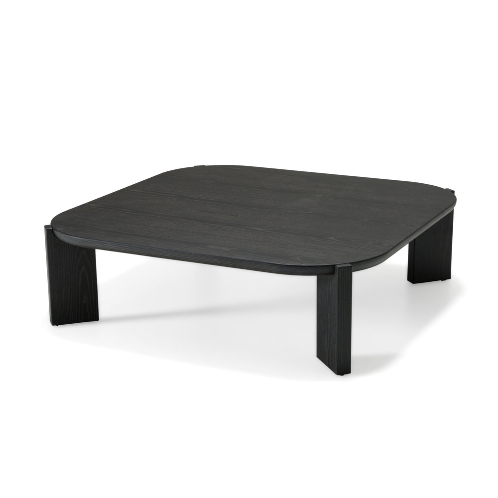 Noah - Modern Dark Brown Square Coffee Table - View 2