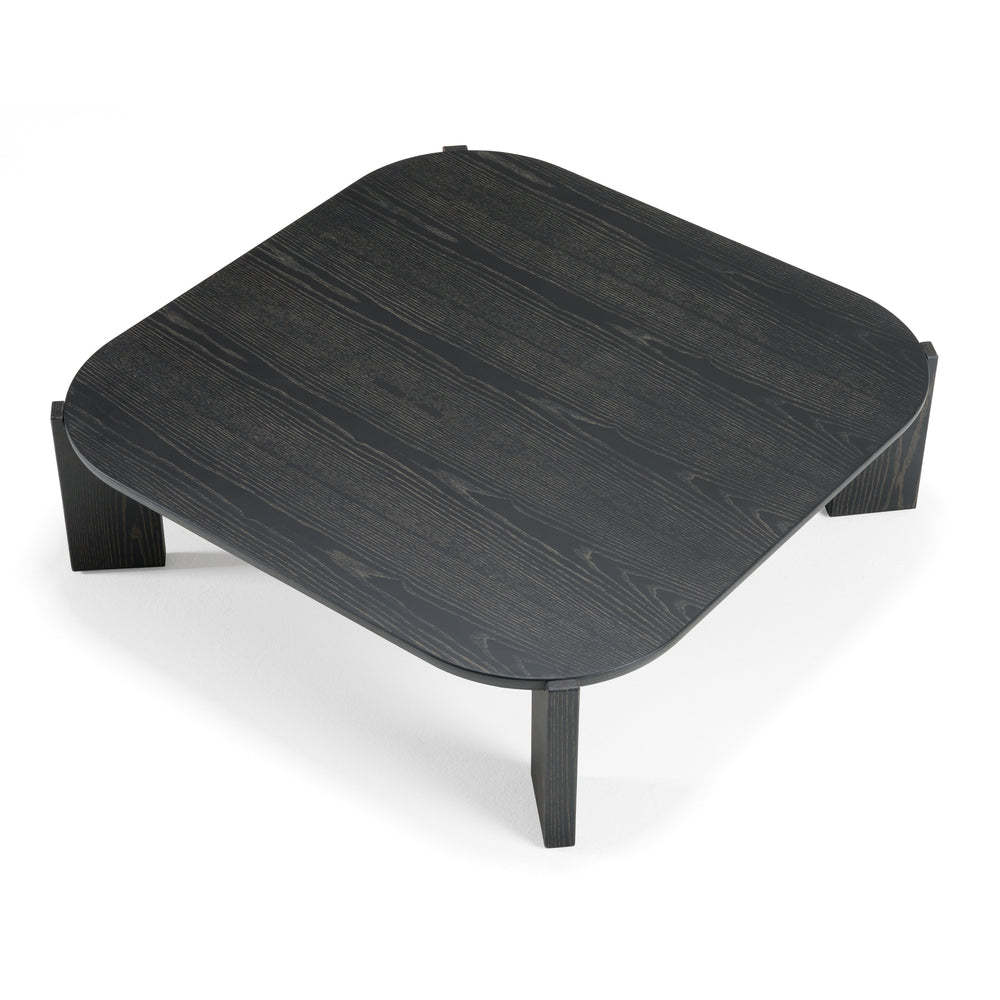 Noah - Modern Dark Brown Square Coffee Table - View 3